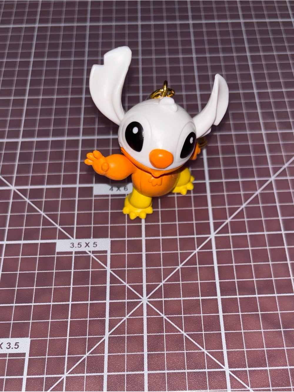 Handmade Candy Corn Stitch Keychain
